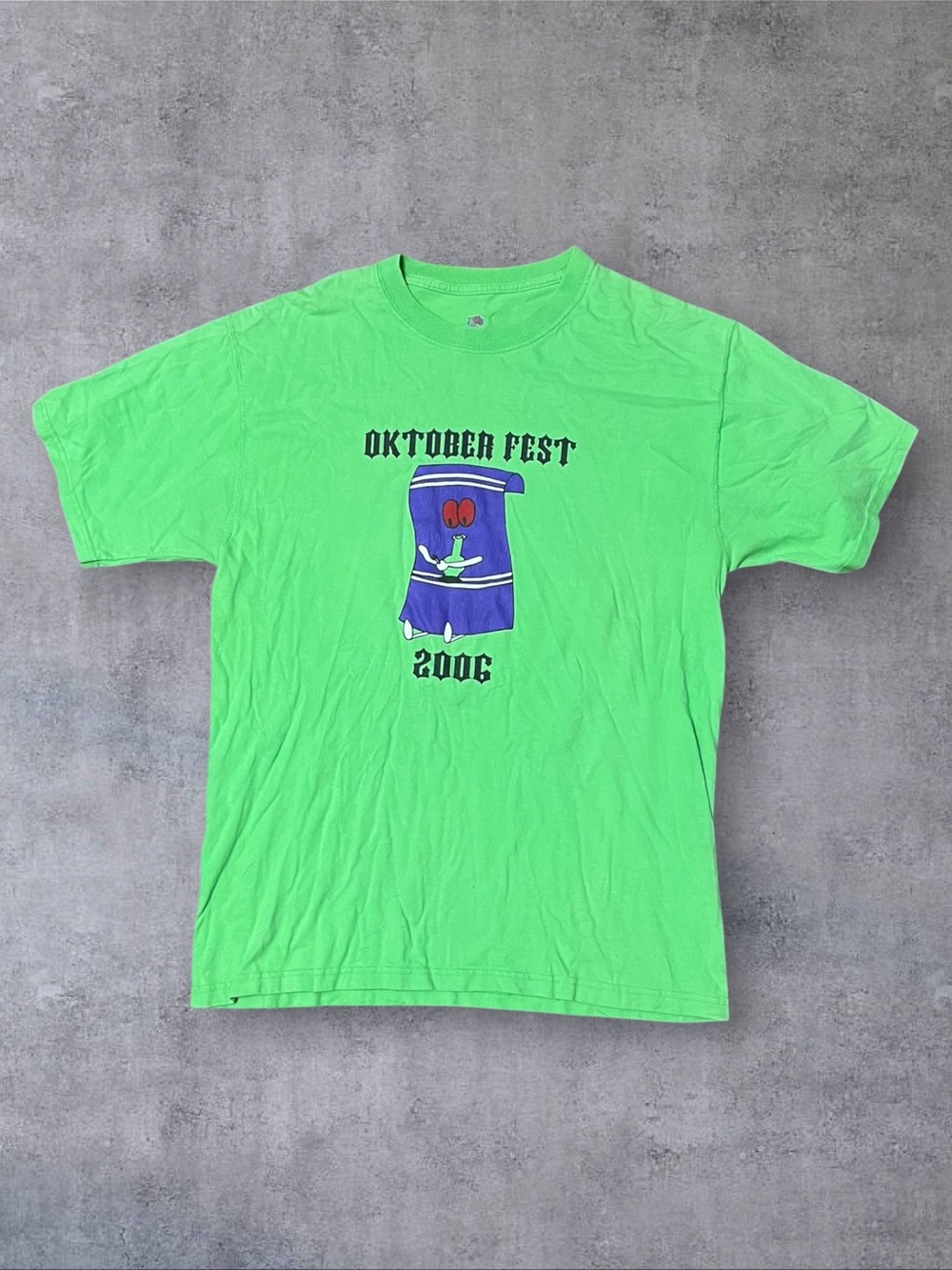 Vintage 2006 Oktober Fest Towelie South Park Fruit of the Loom Sz M T-Shirt